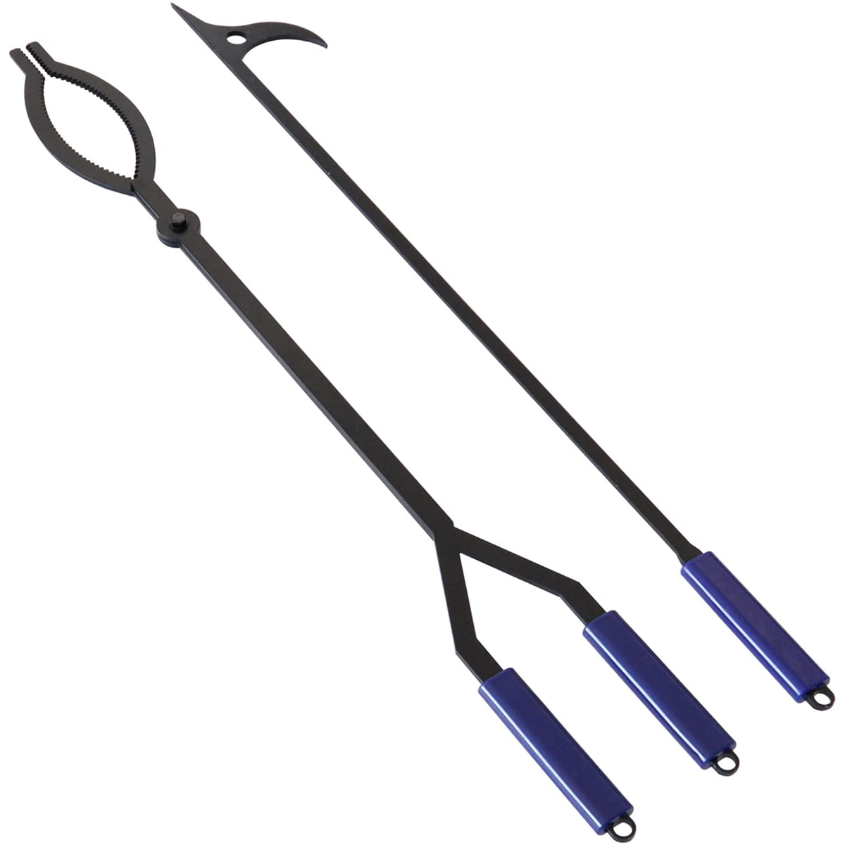 HTQXS 40 Inch Fire Log Tongs and Fire Poker Set