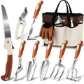 HTQXS 10-Piece Heavy-Duty Garden Hand Tool Kit