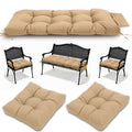 HTQXS 3-Piece Wicker Chair Cushion Set