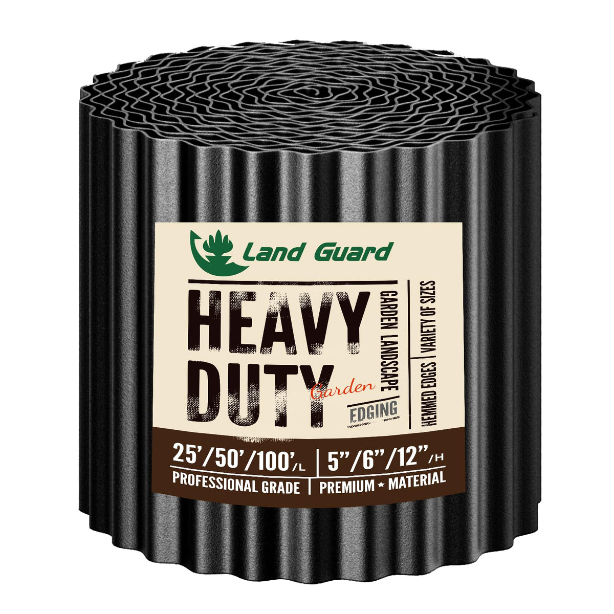 HTQXS 6 Inch by 50 Ft Corrugated Garden Edging Border