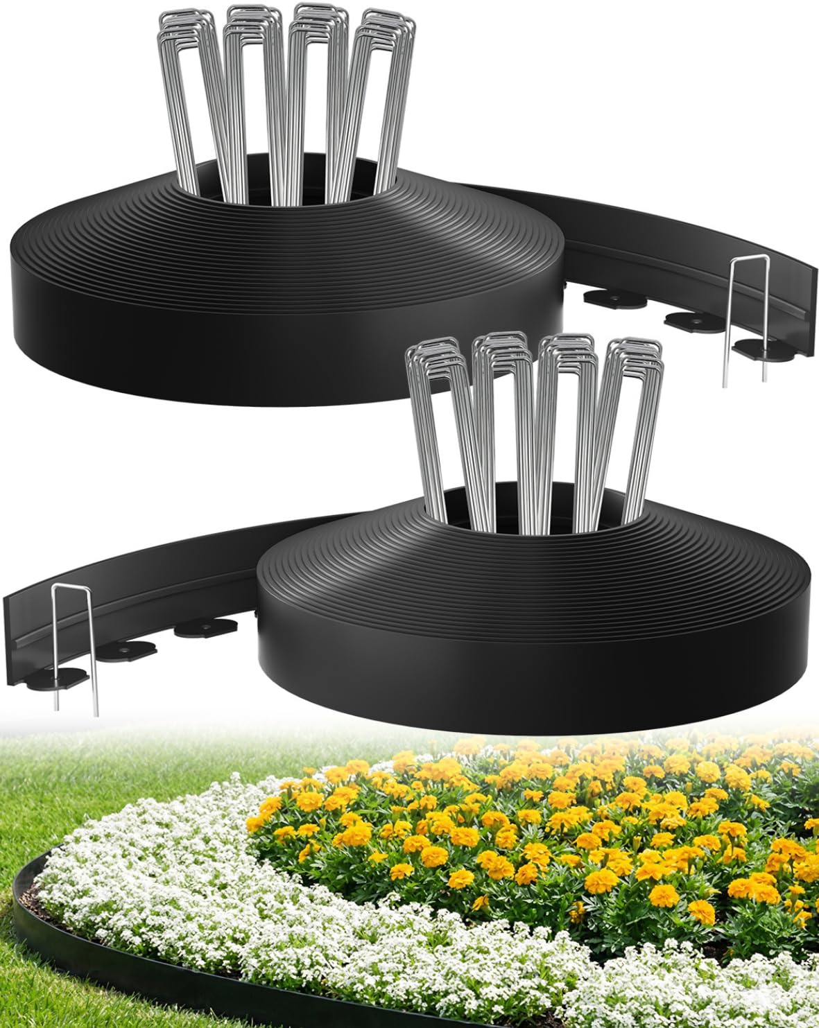 HTQXS 2 Inch by 100 Ft Landscape Edging Kit