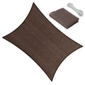 HTQXS 10 X 12 Ft Brown Outdoor Sun Shade Sail Canopy