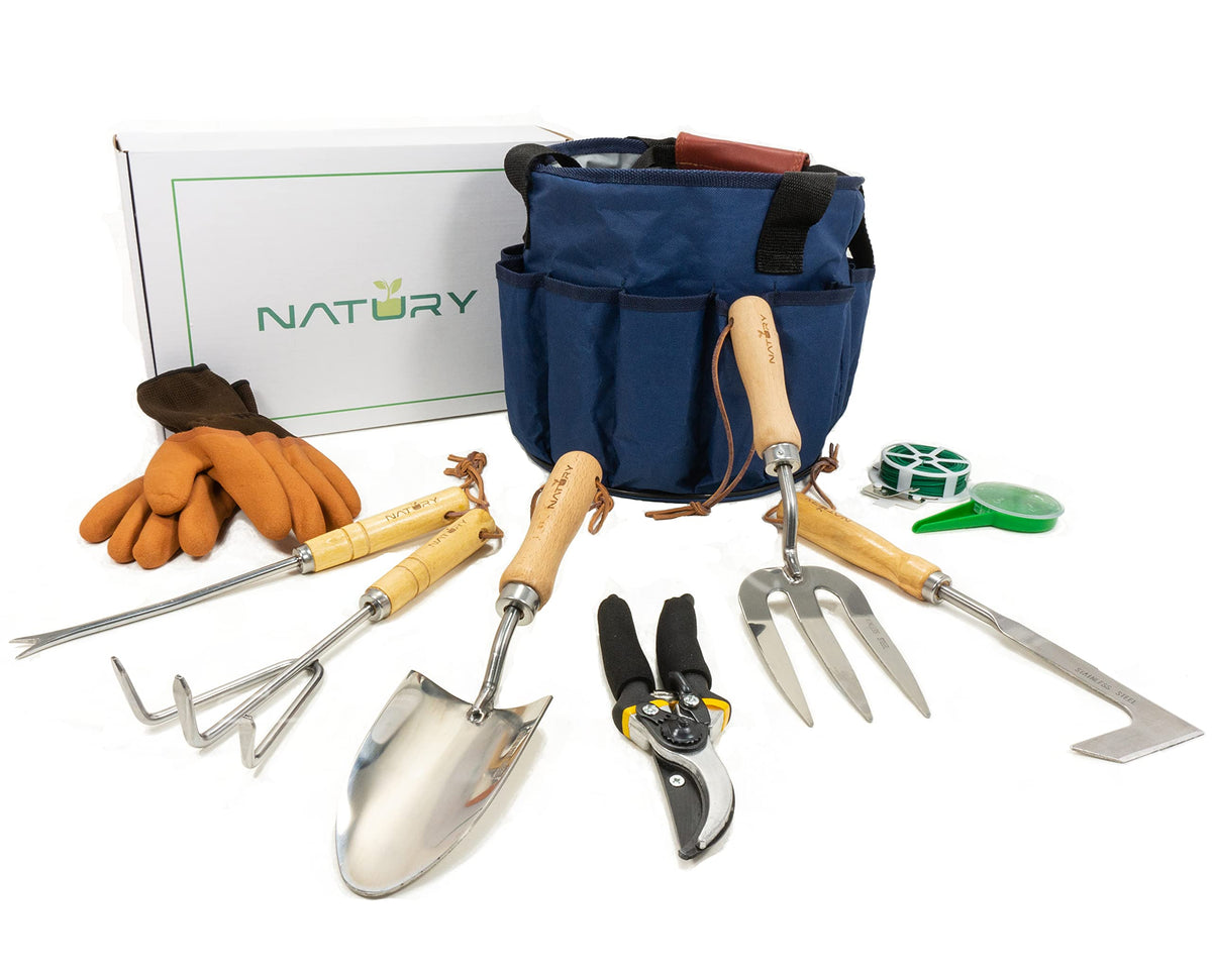 HTQXS Premium Stainless Steel Garden Hand Tool Kit