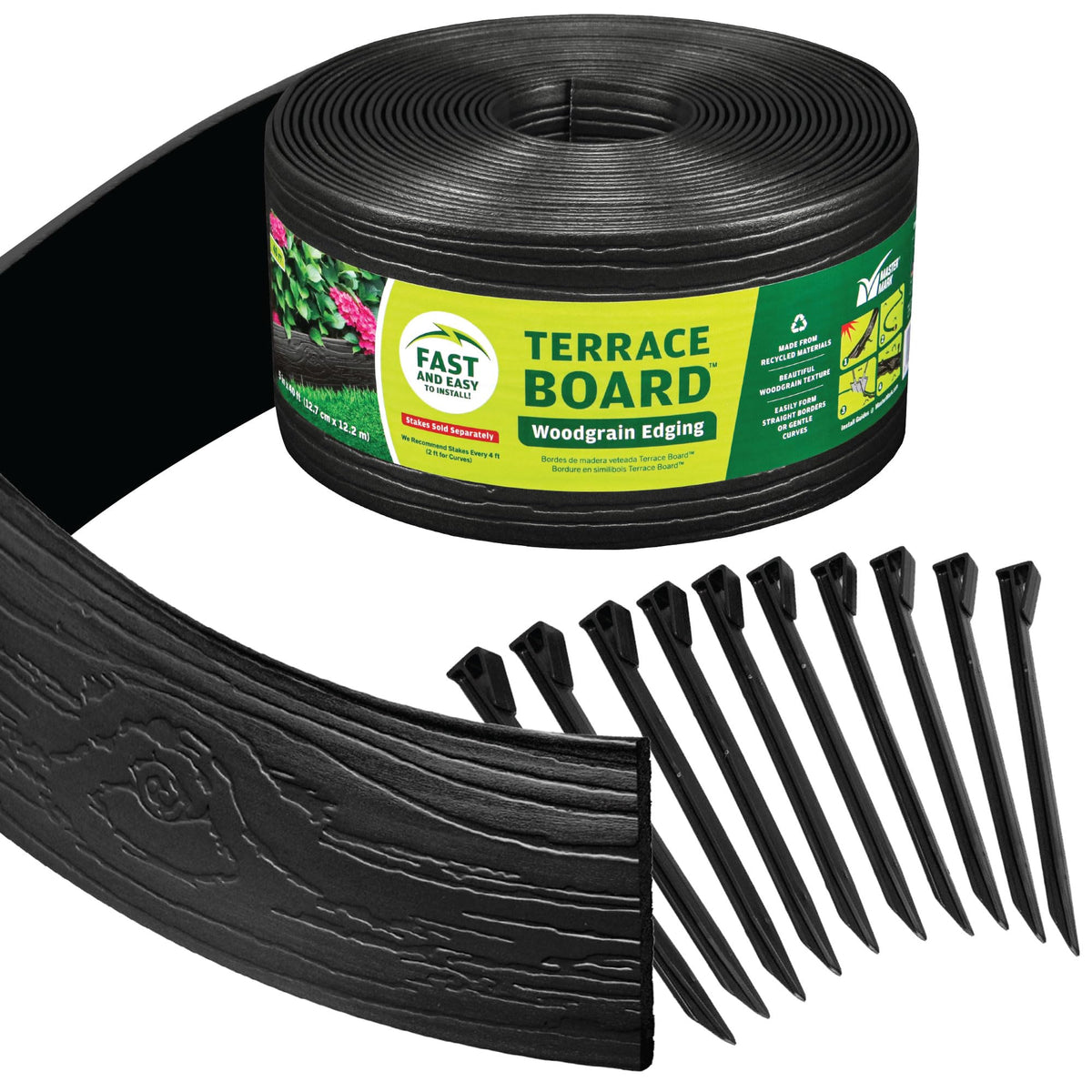 HTQXS 5 Inch by 40 Ft Terrace Board Landscape Edging