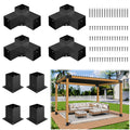 HTQXS Heavy-Duty Aluminum Pergola Bracket Kit