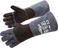 HTQXS 16 Inch Fireproof Leather Gloves