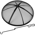 HTQXS 36 Inch Round Fire Pit Spark Screen