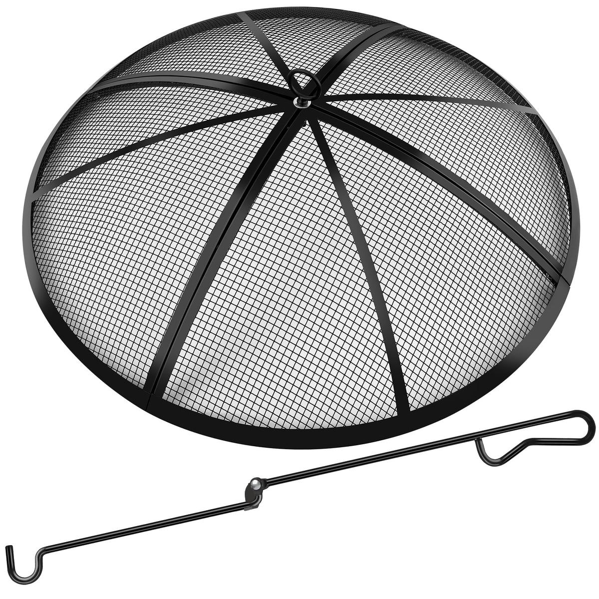 HTQXS 36 Inch Round Fire Pit Spark Screen